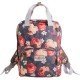 Leisure Floral Waterproof Canvas School Backpack (99190)