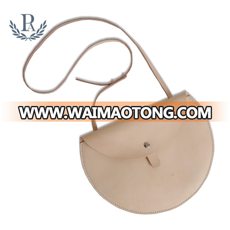 New design custom fashion women vegetable tan leather lady handbag